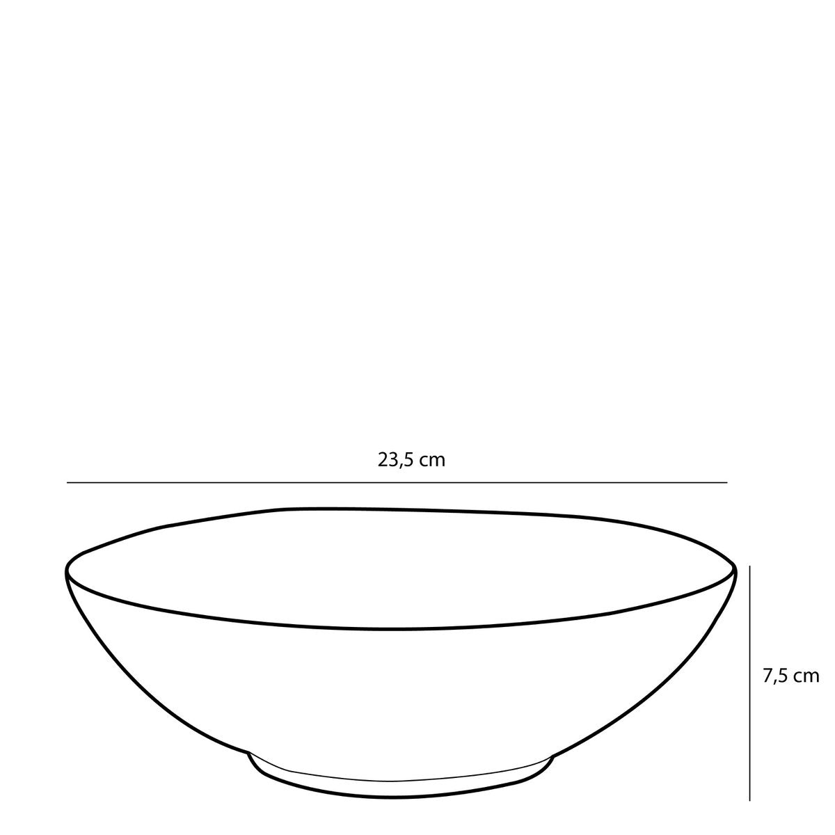 Tabo-Schale – H7,5 x Ø23,5 cm – Weiß