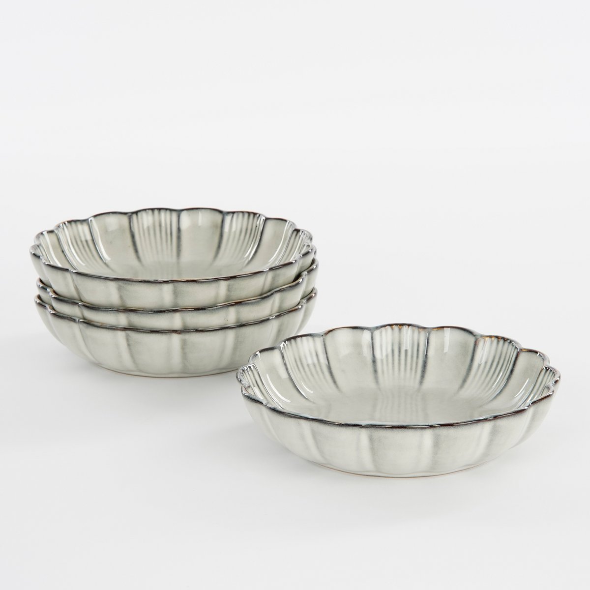 Korfu-Schüssel – H5 x Ø18,5 cm – Keramik – Grau
