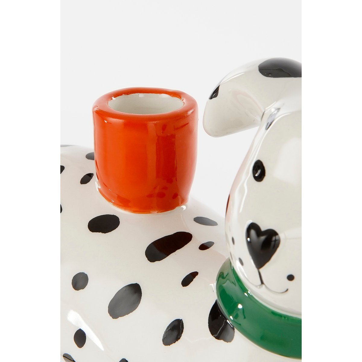 Kerzenständer Hund – L25,5 x B10,5 x H26,5 cm – Keramik – Weiß