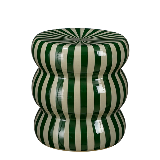 Skipper Beistelltisch – H40 x Ø35 cm – Keramik – Grün