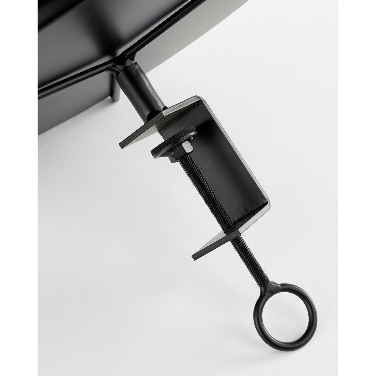 Aston Tablett mit Klemme – H30 x Ø31 cm – Metall – Schwarz