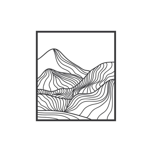 FRAMED  |  Lined Mountains  |  29 x 32 cm
