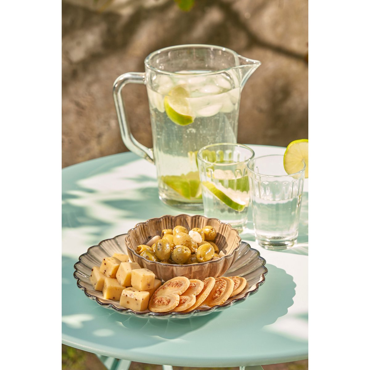 Corfu Frühstücksteller – H2,5 x Ø21 cm – Keramik – Grau