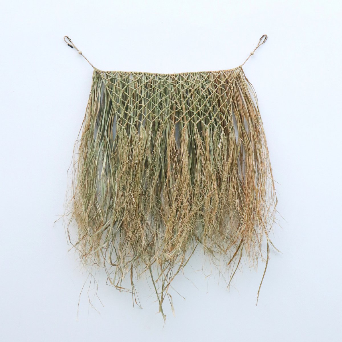 Tropischer Wandbehang, Wanddekoration, 65 cm, handgewebt aus Bast HATI