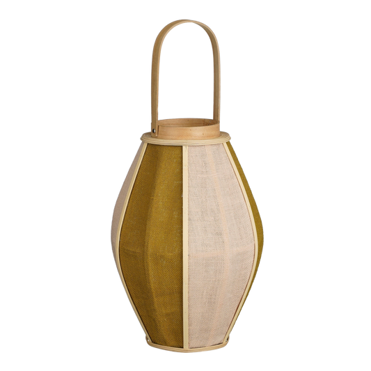 Roger Laterne - H45 x Ø32 cm - Jute - Beige, Braun
