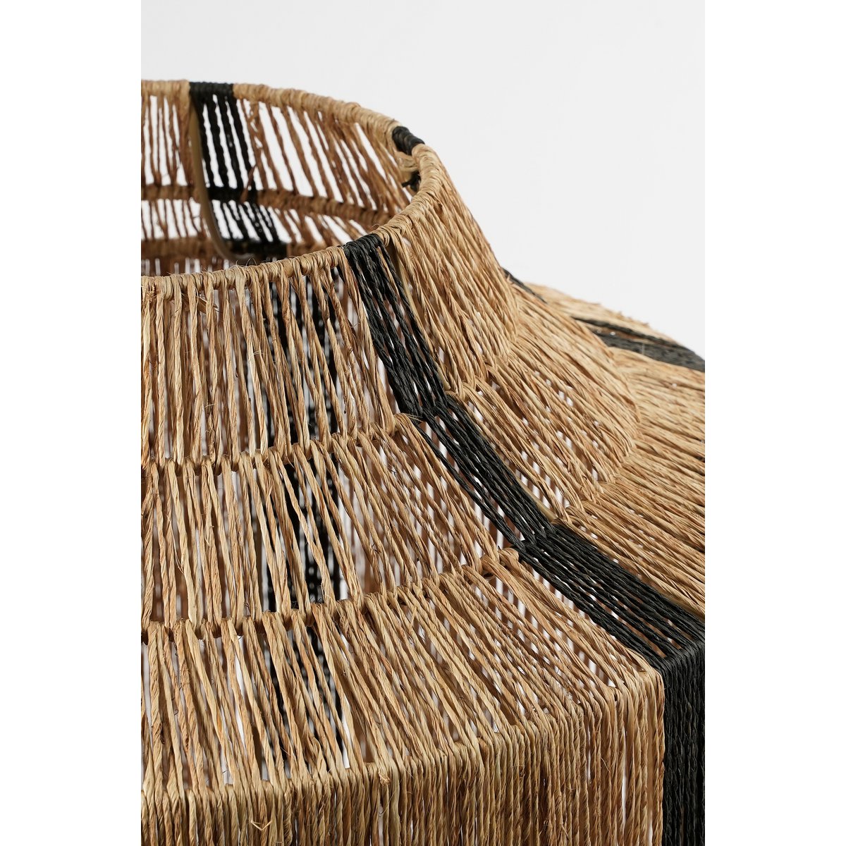 Liliano Laterne - H51 x Ø40 cm - Jute - Schwarz