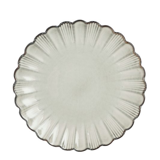 Korfu Speiseteller – H2,5 x Ø26,5 cm – Keramik – Grau