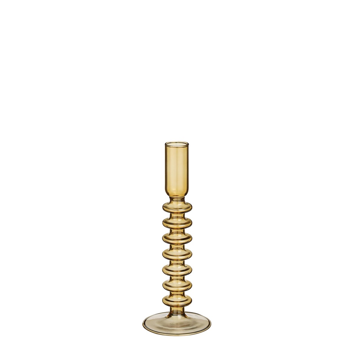 Agios Kerzenständer – H20 x Ø8 cm – Glas – Braun