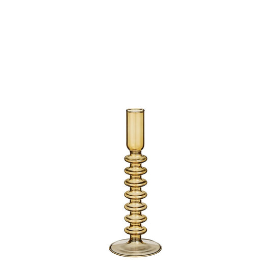Agios Kerzenständer – H20 x Ø8 cm – Glas – Braun