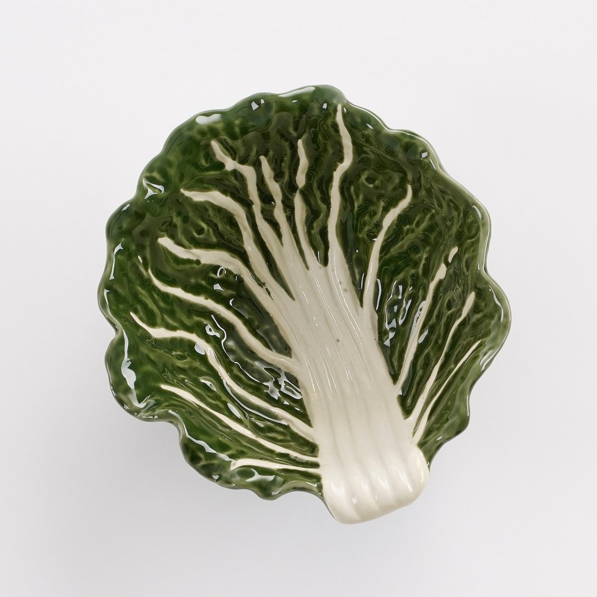Kohlschale - L13,5 x B15 x H5,5 cm - Keramik - Dunkelgrün