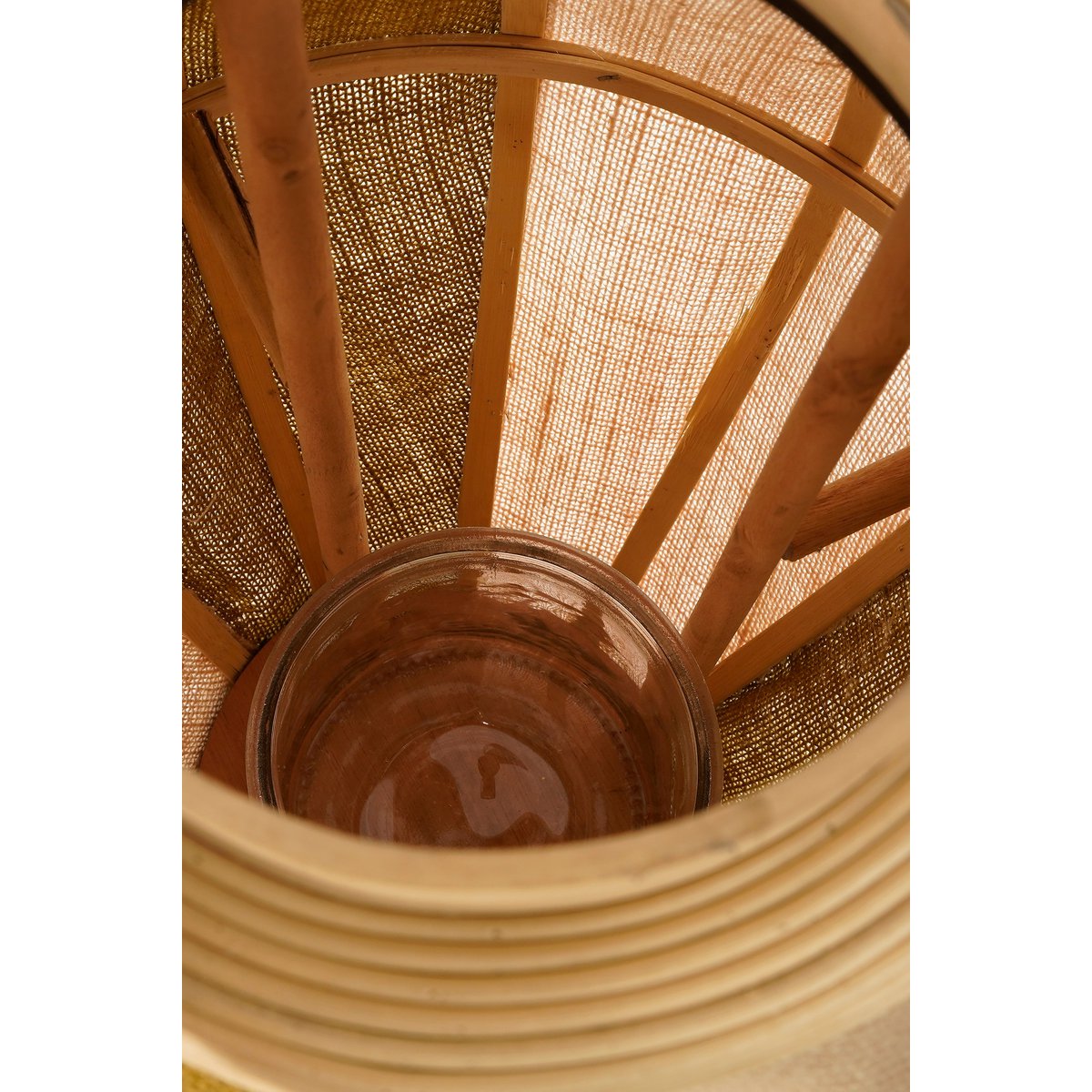 Roger Laterne - H45 x Ø32 cm - Jute - Beige, Braun