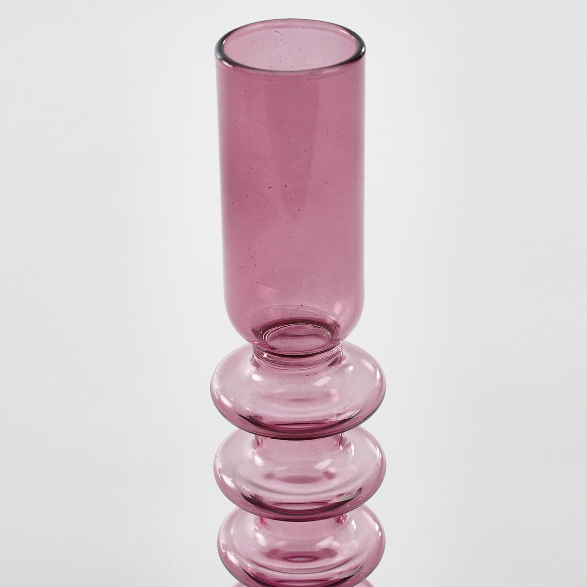 Agios Kerzenständer – H20 x Ø8 cm – Glas – Dunkelviolett