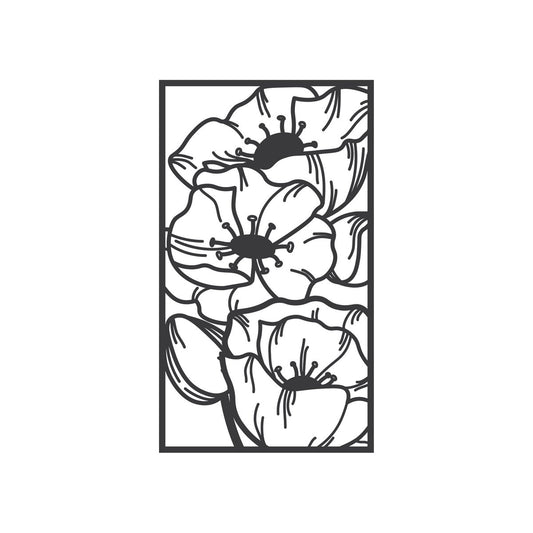 FRAMED  |  Detailed poppy´s  |  24 x 42 cm