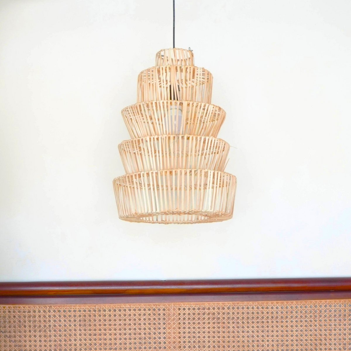Rattanlampe mit außergewöhnlichem Design | Lampenschirm | Pendelleuchte MULIA