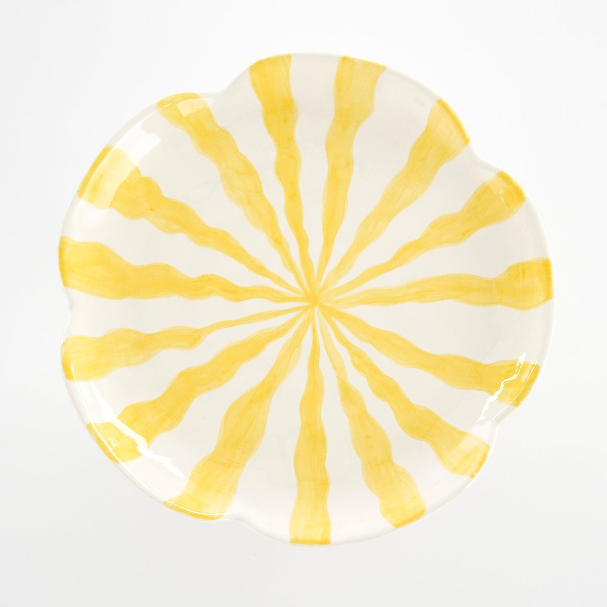 Kuchenständer Blume – H10,5 x Ø21 cm – Dolomit – Gelb