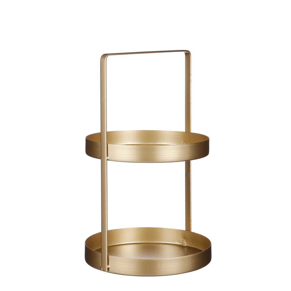 Etagere 2-stöckig – H41 x Ø25 cm – Metall – Gold