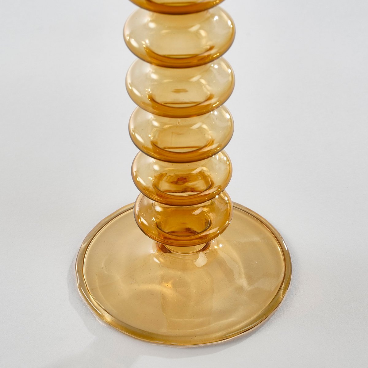 Agios Kerzenständer – H20 x Ø8 cm – Glas – Braun