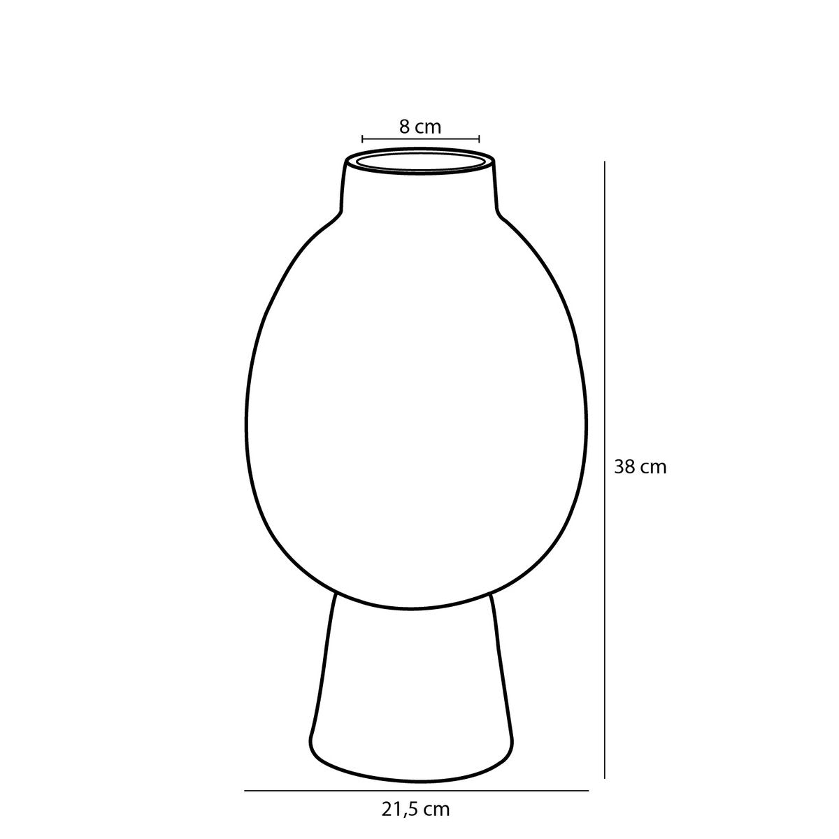 Helma Vase - H38 x Ø22 cm - Blau
