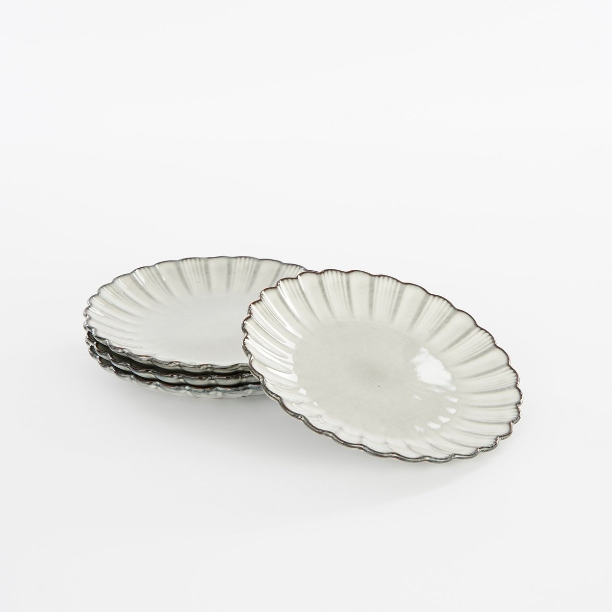 Corfu Frühstücksteller – H2,5 x Ø21 cm – Keramik – Grau