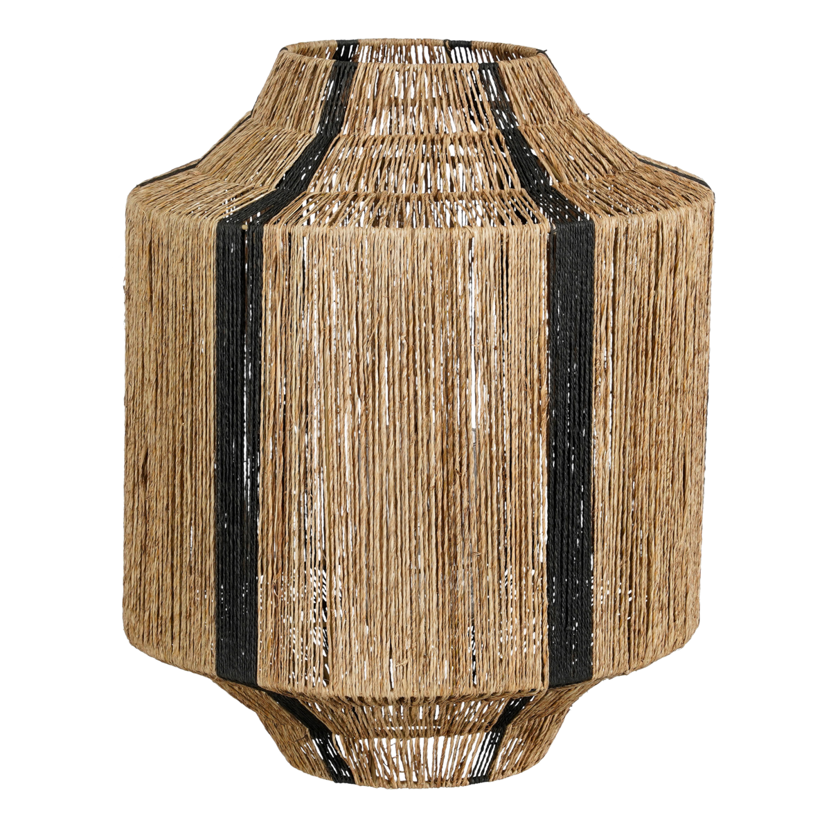 Liliano Laterne - H51 x Ø40 cm - Jute - Schwarz