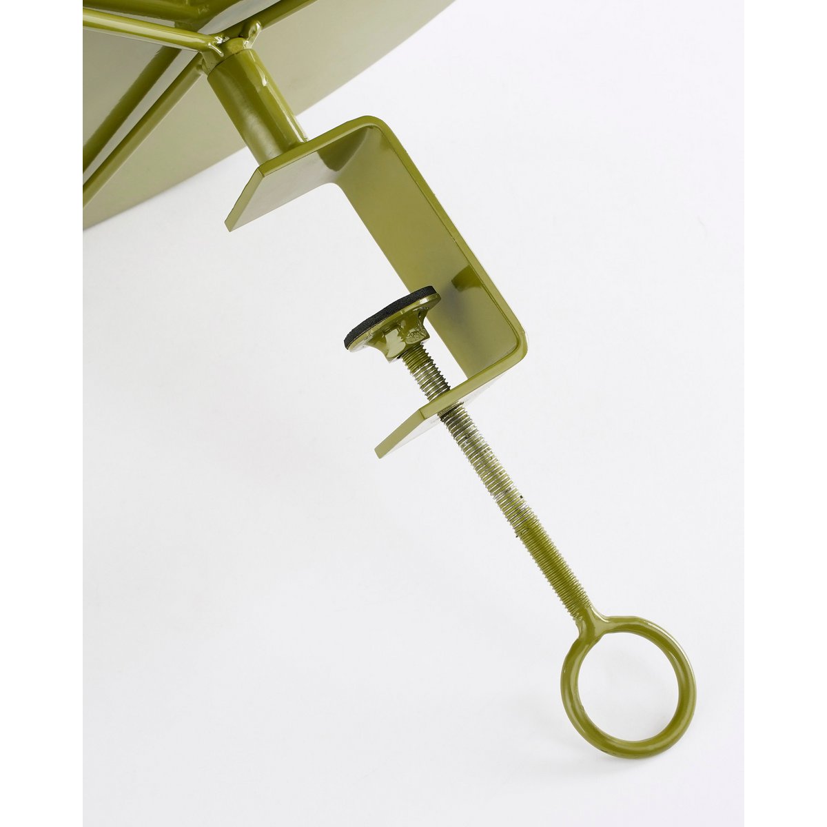 Aston Tablett mit Klemme – H30 x Ø31 cm – Metall – Dunkelgrün