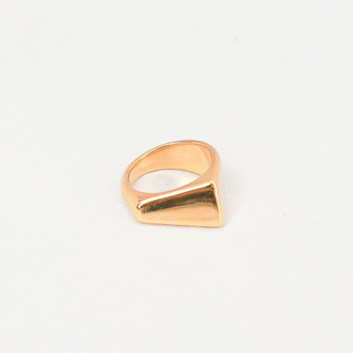 Minimalist ring 18k gold plated - gold ring 925 silver gold vermeil - triangular statement ring - JIMBARAN
