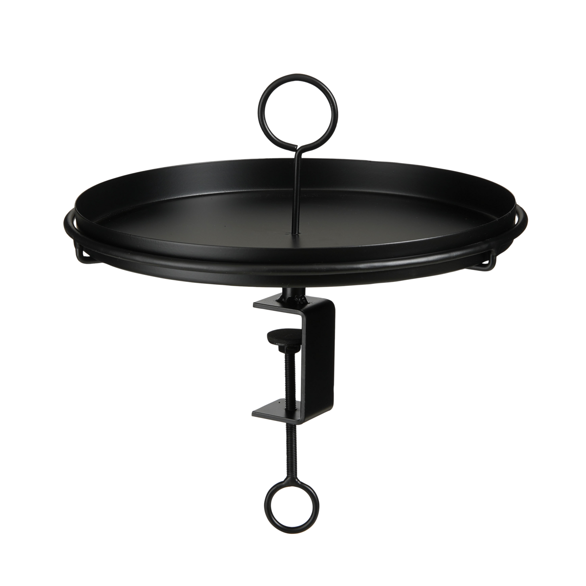 Aston Tablett mit Klemme – H30 x Ø31 cm – Metall – Schwarz