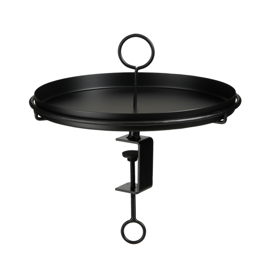 Aston Tablett mit Klemme – H30 x Ø31 cm – Metall – Schwarz