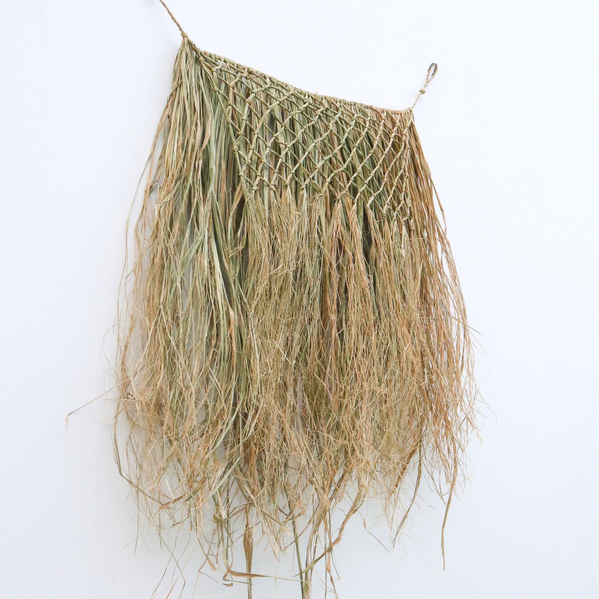 Tropischer Wandbehang, Wanddekoration, 65 cm, handgewebt aus Bast HATI