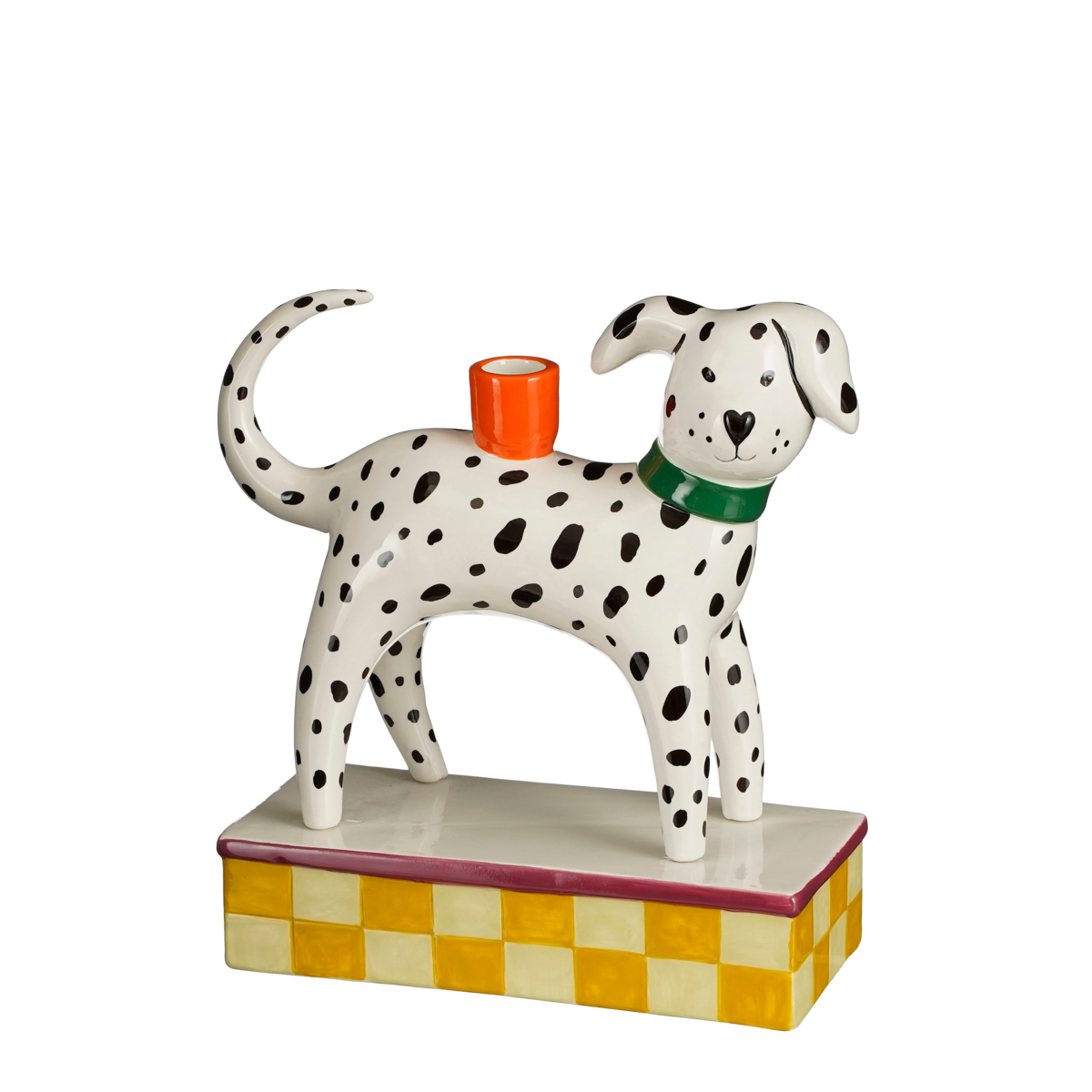 Kerzenständer Hund – L25,5 x B10,5 x H26,5 cm – Keramik – Weiß