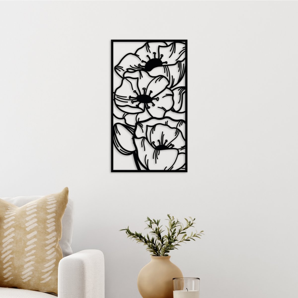 FRAMED  |  Detailed poppy´s  |  24 x 42 cm