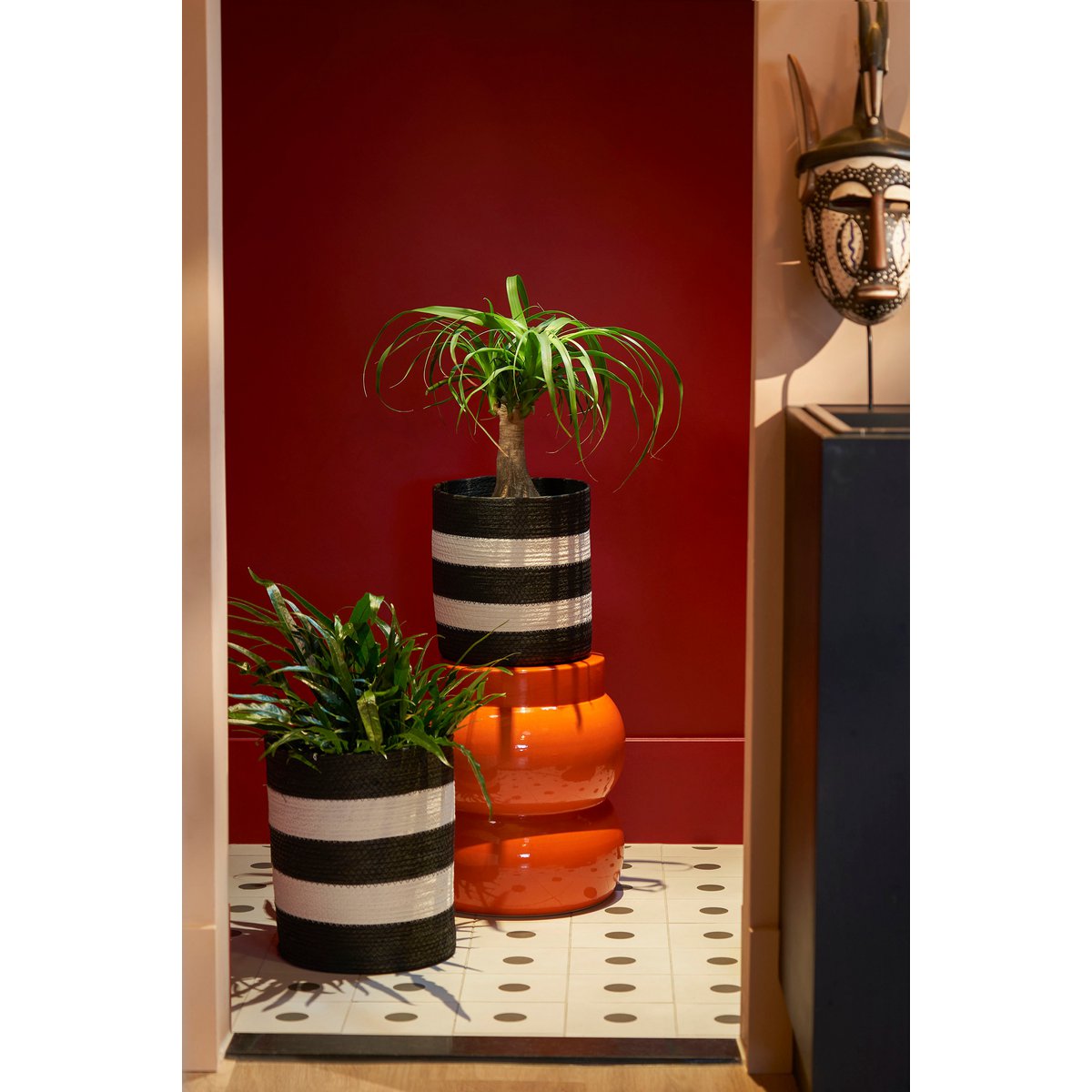 Vendi Beistelltisch – H40 x Ø35 cm – Keramik – Orange