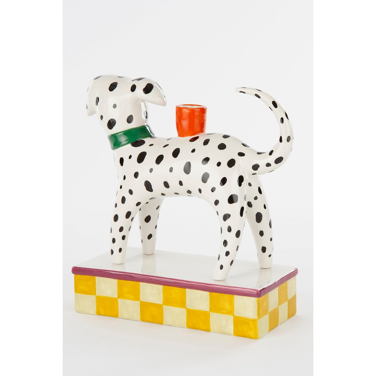 Kerzenständer Hund – L25,5 x B10,5 x H26,5 cm – Keramik – Weiß