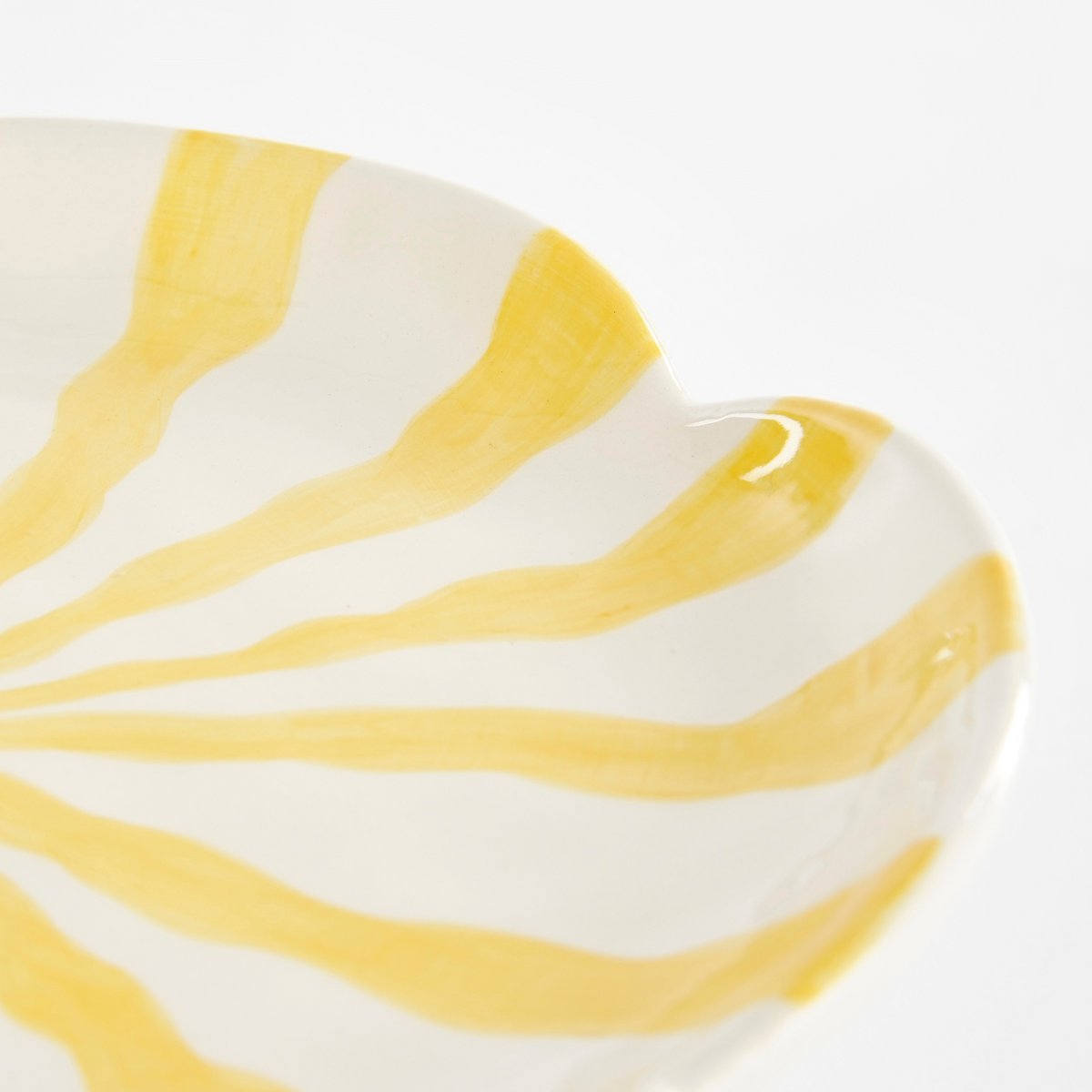 Kuchenständer Blume – H10,5 x Ø21 cm – Dolomit – Gelb